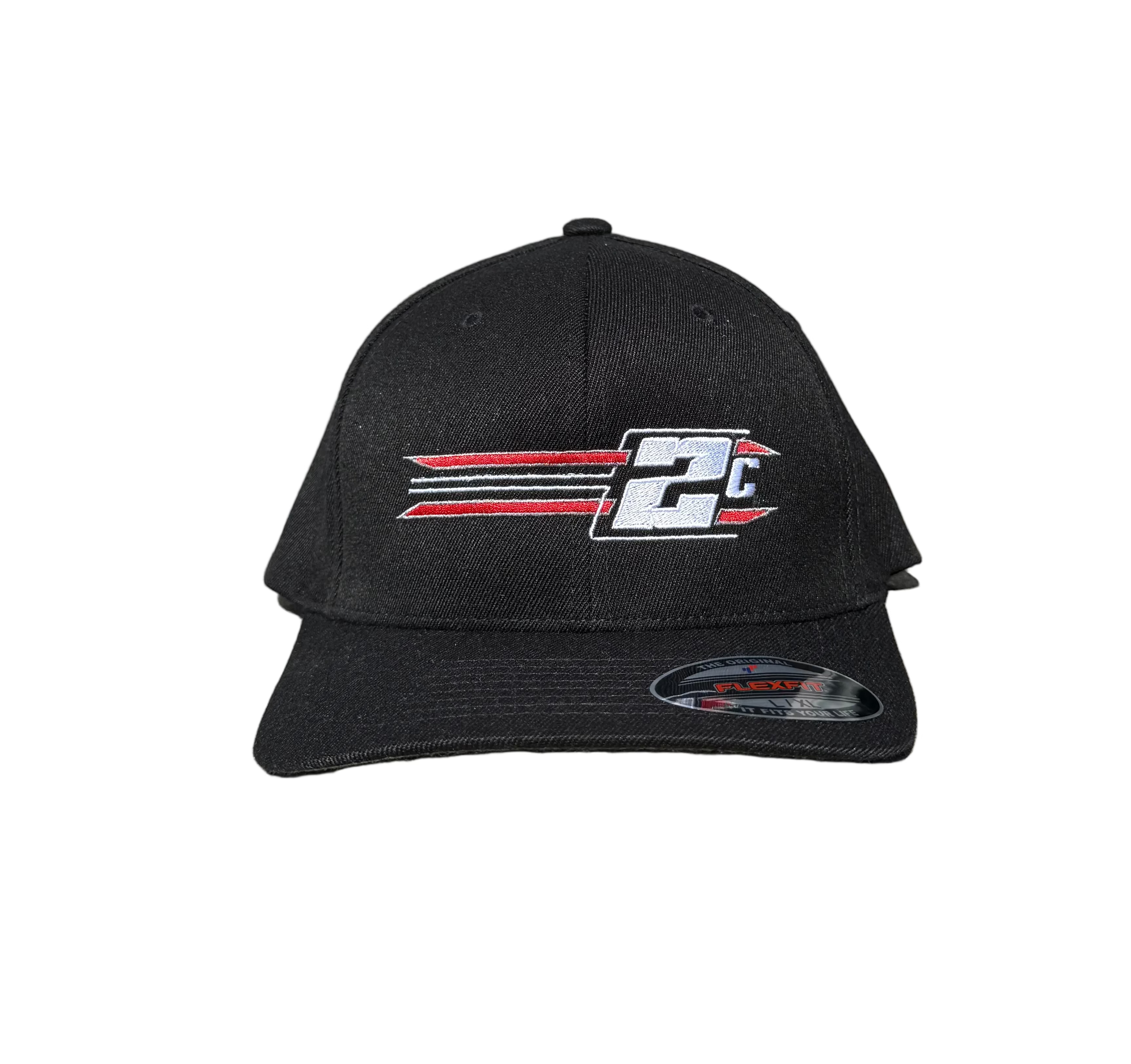 FlexFit Striped 2c Hat (Black)